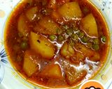 A picture of step 5 of Aalo Matar (Peas &Potato).