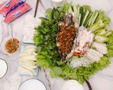 Hình bước làm 6 của món Cá hấp gia vị kiểu miền trung, cuốn bánh tráng