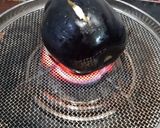 A picture of step 1 of Muttabal Middle Eastern style Aubergine Dip.