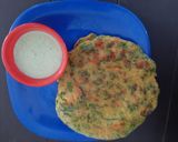 A picture of step 5 of Oats & Rice flour vegetable chila.