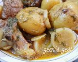 A picture of step 4 of Mooli Aloo Gosht or Radish and Baby Potatoes Non-Veg Curry.