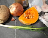 Foto del paso 1 de la receta: Merluza al cava con calabaza 🎃