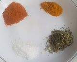 A picture of step 2 of Aalu ka chat pata saalan.