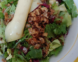 Foto del paso 6 de la receta: Ensalada tibia amb, Gouda, champinyons, bacon i cruient de cebolla