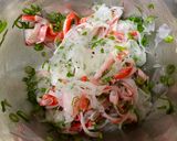 A picture of step 4 of Onion and Crab Sticks Salad.