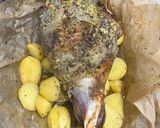 A picture of step 5 of Lamb Kleftico (lamb week!).