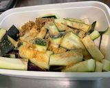 Une image de l'étape 9 de Duo de courgettes et aubergine chinoise aux gingembre et épices.