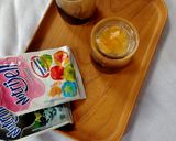 Foto langkah ke 1 dari resep Jeli Cincau & Strawberi dengan Santan Gula Jawa.