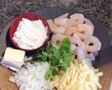 Hình bước làm 1 của món Cơm trộn phô mai,sốt trắng đút lò (white sauce)