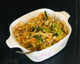 A picture of step 5 of Kimchi salad (My veg version).