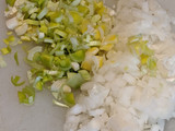 Ñoquis de acelga con salsa de puerro gratinado
