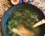 A picture of step 2 of White Fish Soup with Mustard Greens.