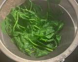 Spinach pancakes, smoked salmon with a creme fraiche and dill recipe step 2 photo