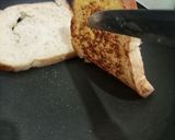 A picture of step 2 of Avocado toast sandwich.