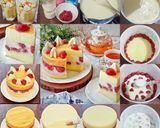 Foto langkah ke 6 dari resep Strawberry Shortcake Caramel Cheese Pudding🍰.