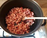 Szalonnás lecsós sült tarja recept fázis 2 fotója