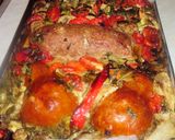 Фото кроку 13 до Мясной рулет С грибами В овощном РАЮ.
