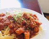 A picture of step 3 of Shrimp Linguine.