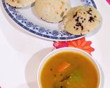 A picture of step 9 of Rice flour Instant Idlis, Sambar.