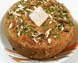 A picture of step 7 of Leftover Mithai Cake.