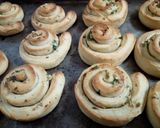 A picture of step 12 of Garlic Scrolls.