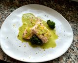 A picture of step 7 of Baked Salmon Fillet with Broccoli Reduction.