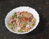 A picture of step 2 of Oats vegetable chillas.
