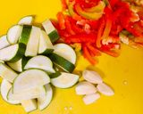 A picture of step 2 of Zucchini with rice and other vegetables in a multicooker.