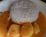 A picture of step 6 of Wali wa nazi#food photography challenge#4weekschallenge.