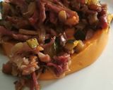 Foto del paso 4 de la receta Timbal de Confit de pato con verduritas y crema de boniato