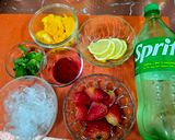 A picture of step 1 of Strawberry Mango Mocktail.