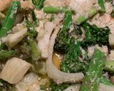 A picture of step 2 of Harissa turkey steaks with fennel/broccoli/asparagus and lemon-pecorino sauce for Jamo.