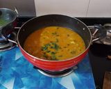 A picture of step 4 of Colocasia Curry.
