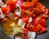 A picture of step 5 of Butter Chicken.