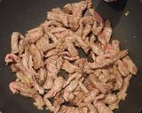 A picture of step 3 of Mongolian beef.
