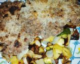Foto del paso 5 de la receta: Milanesas de carne molida (picada) acompañado de verduras asadas