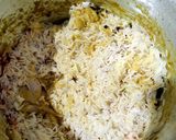 A picture of step 10 of Chicken Biryani.