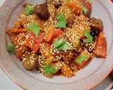 Foto del paso 7 de la receta: Guiso oriental de calabaza, castañas y orejones (vegano)