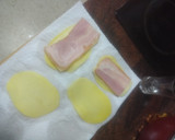 Foto del paso 1 de la receta: San Jacobo de papas, bacon y queso con parrillada de verduras