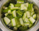 A picture of step 1 of Ridge gourd (turai) bhaji.