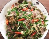 Hình bước làm 2 của món Nộm thịt ngựa tái chanh
