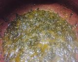 A picture of step 6 of Alu palak.