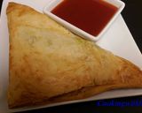 A picture of step 4 of Puff – Spicy Mashed potato filling in crispy puff pastry sheets.