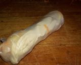 A picture of step 10 of Vietnamese spring rolls and spicy dip.