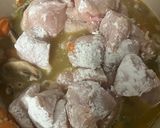 A picture of step 2 of Chicken Blanquette.