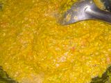 Hare choliya and garlic chutney