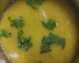 A picture of step 3 of Moong dal soup/sorba.