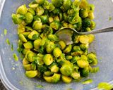 A picture of step 2 of Roasted potatoes & brussel sprouts.