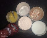 A picture of step 1 of Eggless almond pan cake with wheat flour.