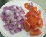 A picture of step 1 of Paneer do pyaza white gravi.